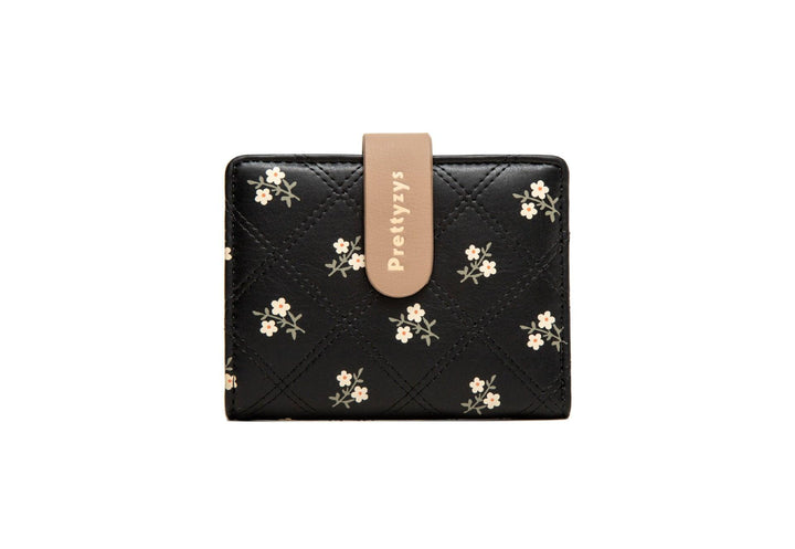 Women's Soft Printed Buckle Folding Small Wallet Multiple Card Slots Integrated Card Holder - Mamofa Global Store