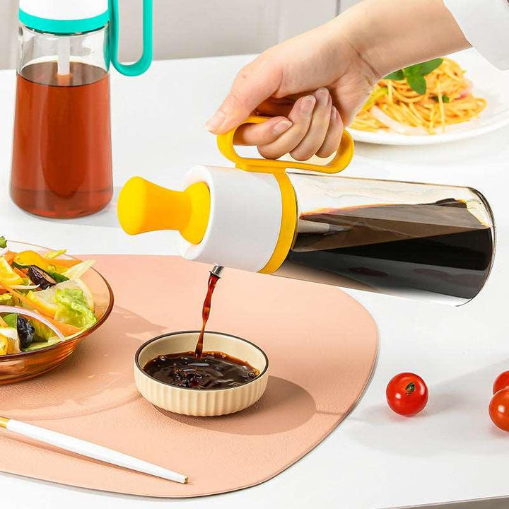 2 In 1 Oil Dispenser With Silicon Brush BBQ Oil Spray Glass Bottle Silicone For Barbecue Cooking Seasoning Bottle Kitchen Gadgets - Mamofa Global Store