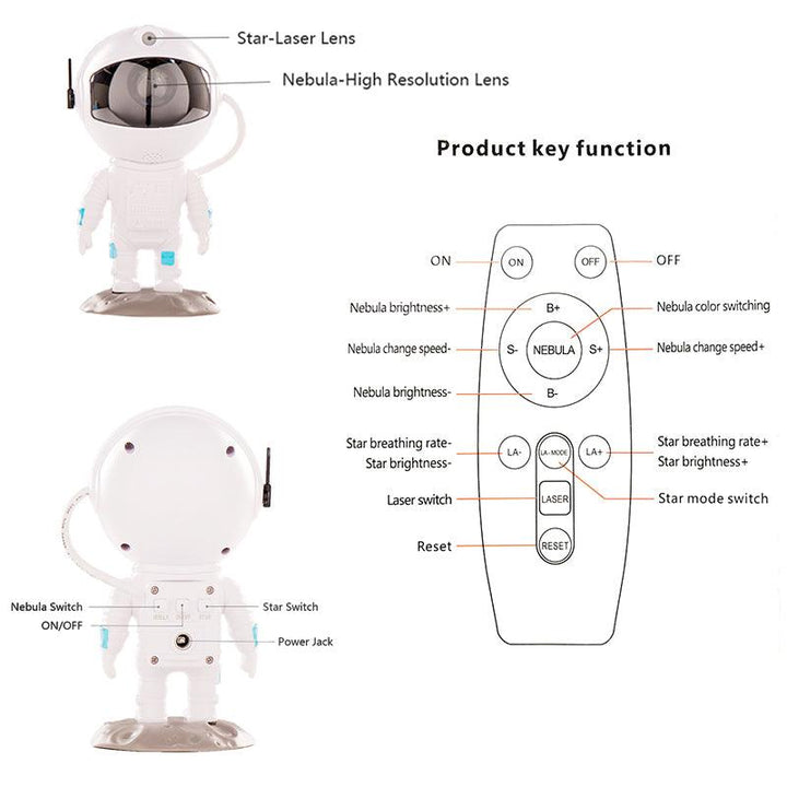 Astronaut Starry Sky Projector - Mamofa Global Store