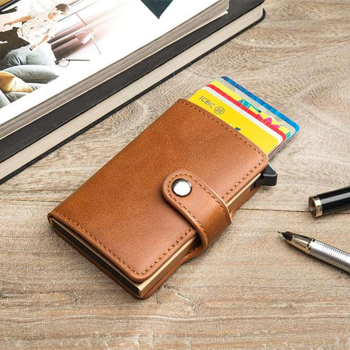 Antimagnetic Antitheft Card Holder Retro Multifunction - Mamofa Global Store