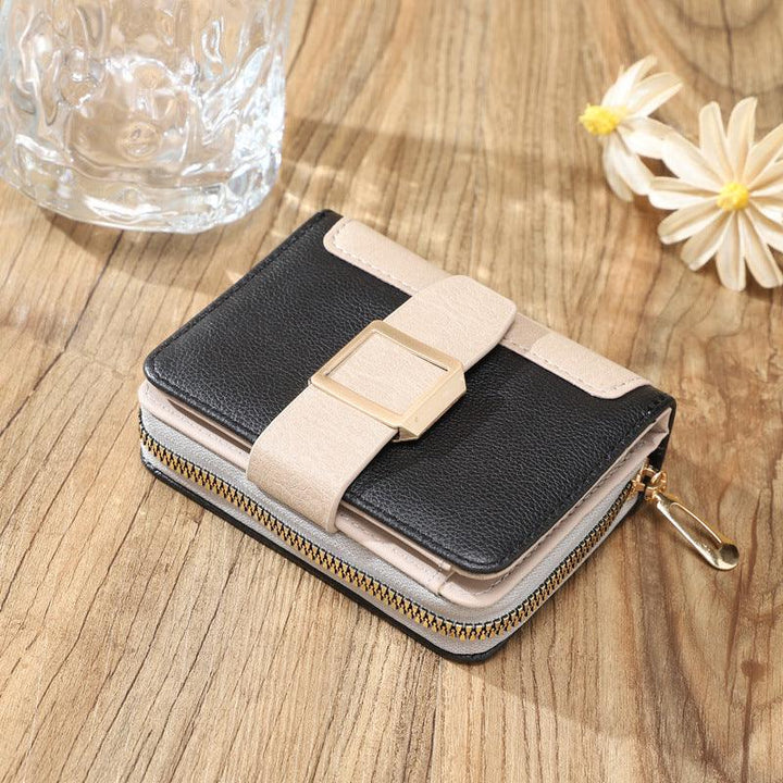 Women's Short Zipper Vertical Buckle Small Wallet - Mamofa Global Store