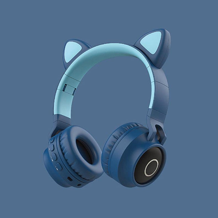 LED Light Cat Ear Headphones Wireless Bluetooth 5.0 Headset Portable Foldable Kids Headphone With Microphone Best Gift - Mamofa Global Store