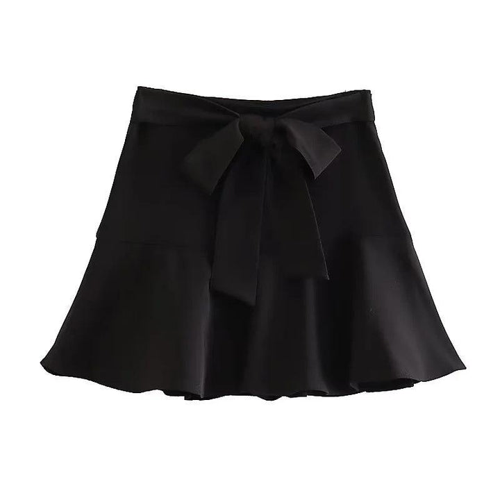 Women's Summer Bowknot Decoration Lotus Leaf Skirt - Mamofa Global Store