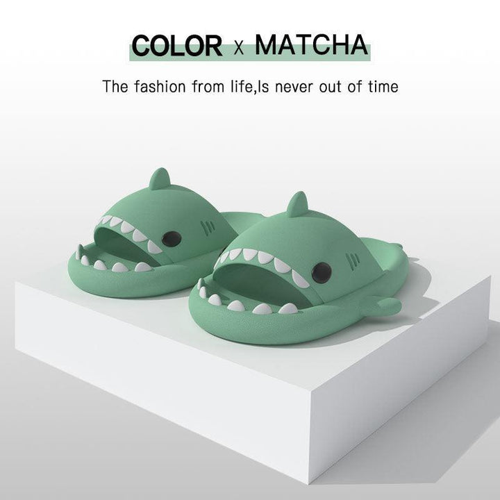 Adult's Slippers Indoor Outdoor Funny Shark Cartoon - Mamofa Global Store