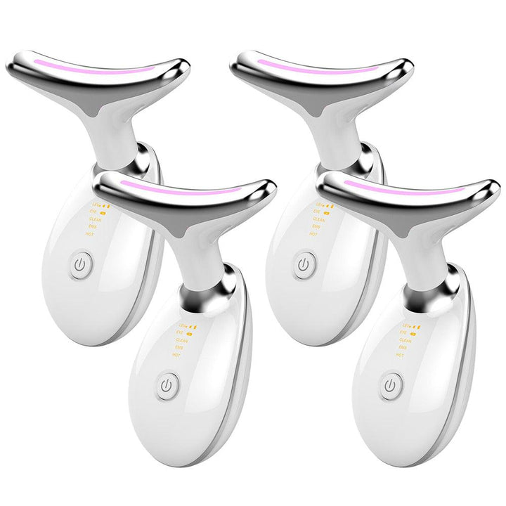 At-Home Neck Lift & Wrinkle Reducer: EMS Microcurrent & LED Photon Therapy - Mamofa Global Store