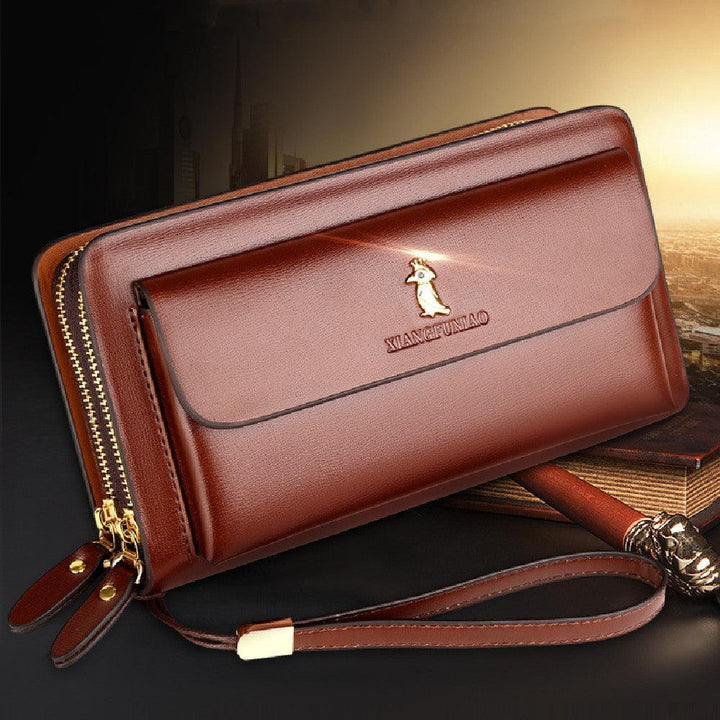 Men's Fashion Business Zipper Wallet - Mamofa Global Store