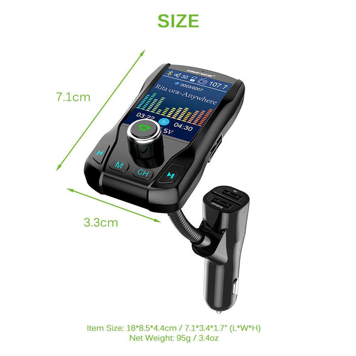 Compatible with Apple , Card car FM transmitter Bluetooth hands-free color screen - Mamofa Global Store