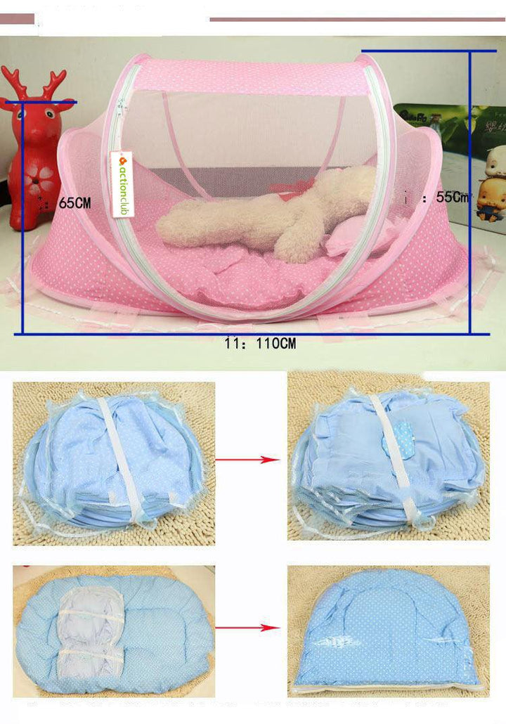 Foldable Baby Bed Net With Pillow Net 2pieces Set - Mamofa Global Store