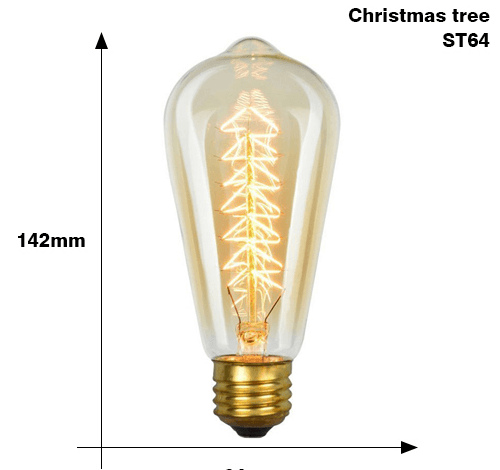 Edison Bulb E27 220V 40W ST64 A19 T45 G80 G95 G125 Incandescent filament bulb lighting Retro Edison Light Bulb - Mamofa Global Store