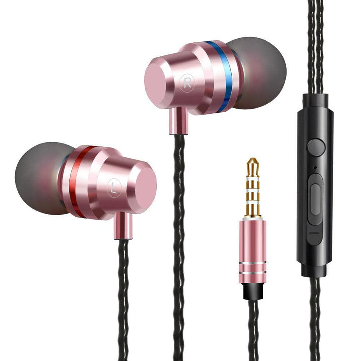 Metal Headphones Heat Tone In-ear Mobile Phone Headphones - Mamofa Global Store