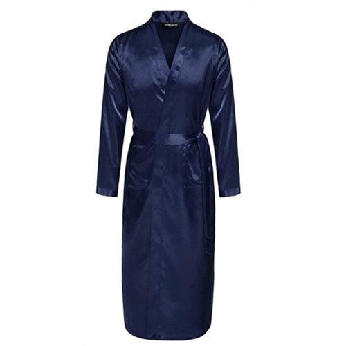 Men's Satin Rayon Robe Gown Solid Color Kimono - Mamofa Global Store