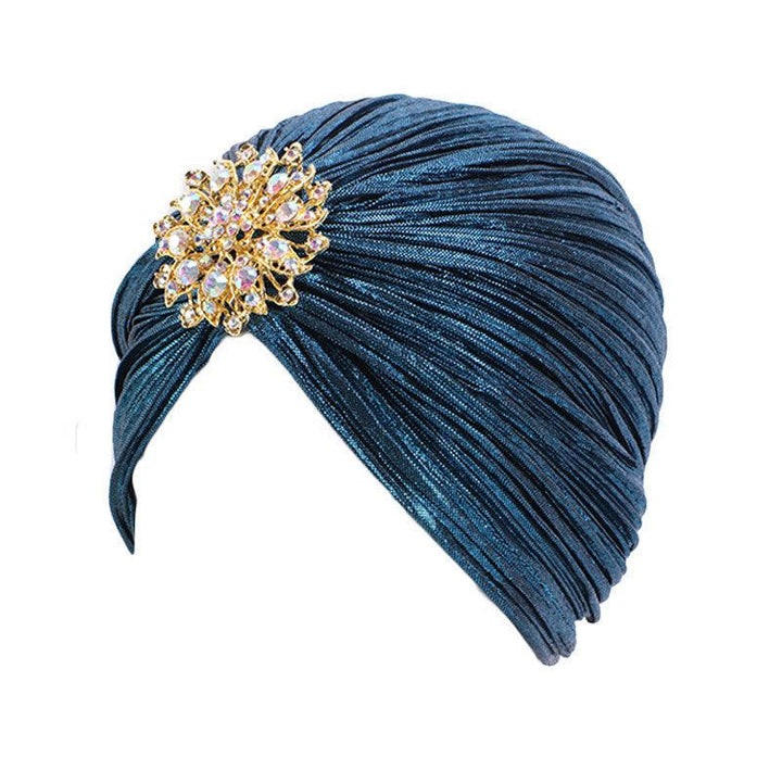 Noble Golden Pleated Indian Hat Tam-o'-shanter - Mamofa Global Store