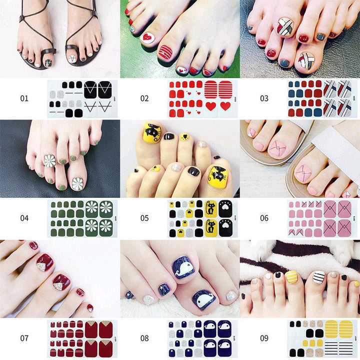 Nail Foot Sticker Cute Waterproof Foot Nail Sticker - Mamofa Global Store