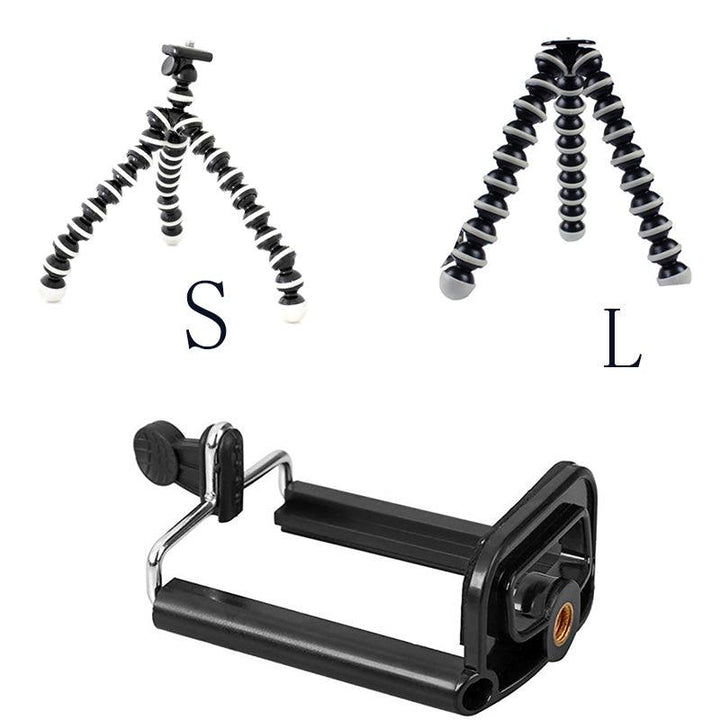 Compatible with Apple, Large Octopus Flexible Tripod Stand Gorillapod for Phone Telefon Mobile Phone Smartphone Dslr and Camera Table Desk Mini Tripod - Mamofa Global Store