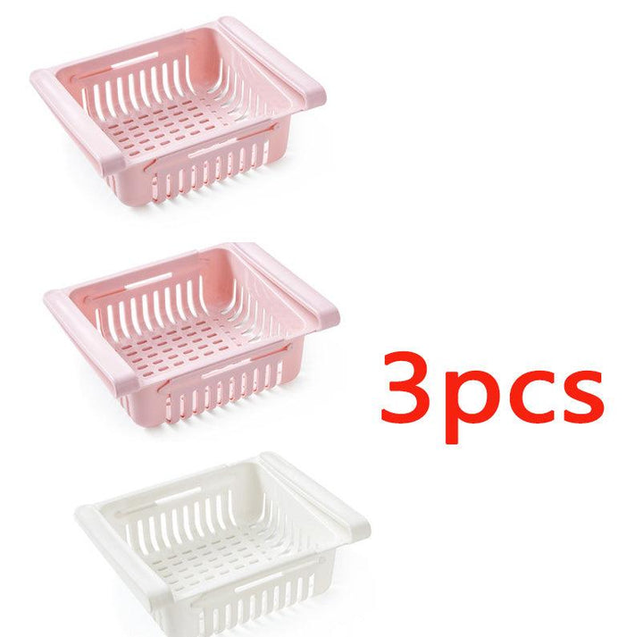 Refrigerator Storage Basket Stretchable Multifunction Kitchen Refrigerator Storage Box - Mamofa Global Store