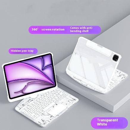 360 Swivel Keyboard Clear Case For IPad - Mamofa Global Store