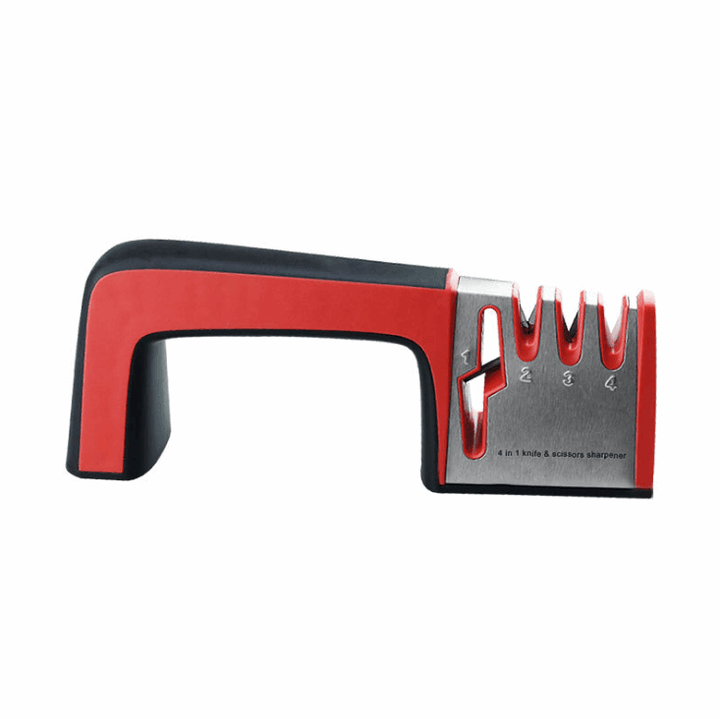 A Four-in-one Family Uses A Sharpener To Sharpen A Kitchen Knife - Mamofa Global Store