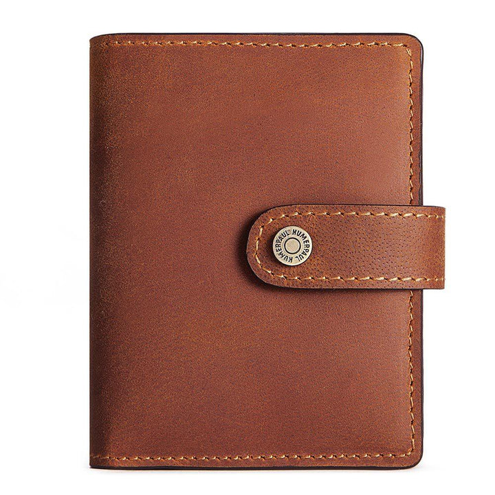 Vintage Zipper Leather Card Holder - Mamofa Global Store