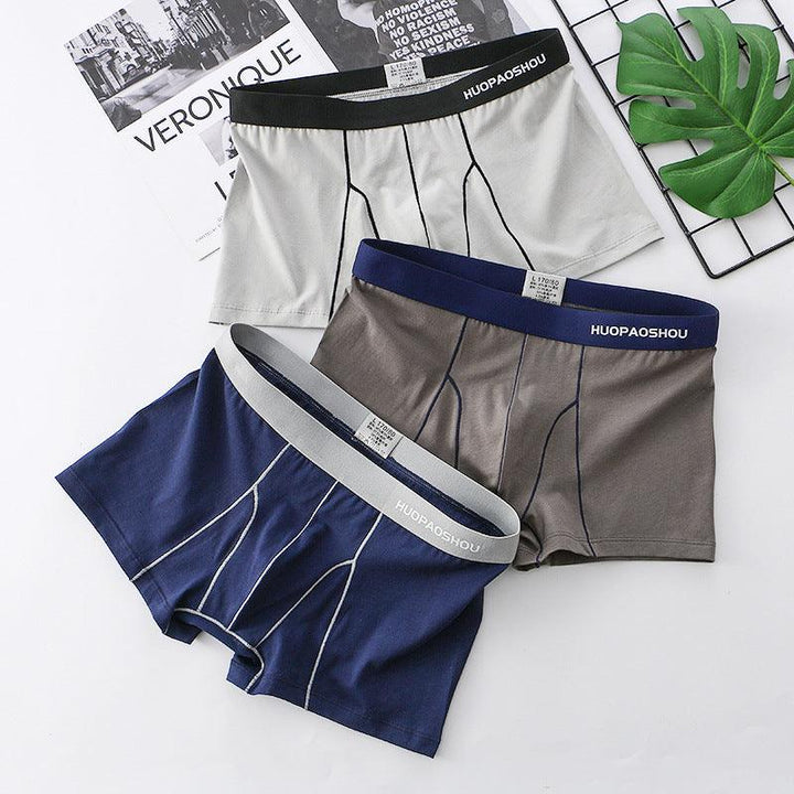 Men's Boxer Briefs Week Days Underwear Solid Color Simple Trendy Breathable Multicolor Pants - Mamofa Global Store