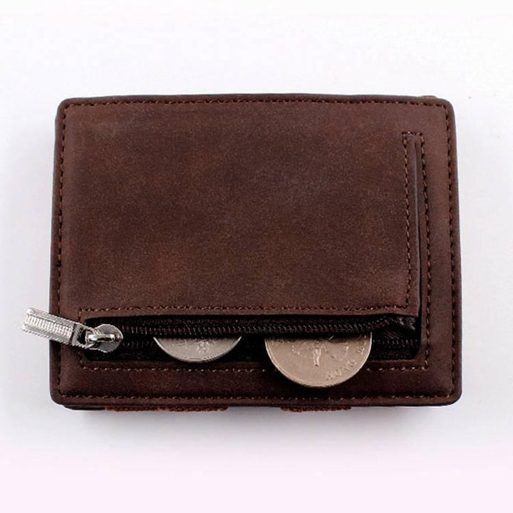 Leather Wallet Crazy Horse Leather Retro - Mamofa Global Store