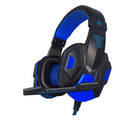 Pu mind pc780 black blue head game Gaming Headset computer YY voice with Mike black blue light headphones - Mamofa Global Store