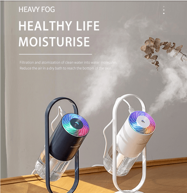 Magic Shadow USB Air Humidifier For Home With Projection Night Lights Ultrasonic Car Mist Maker Mini Office Air Purifier - Mamofa Global Store