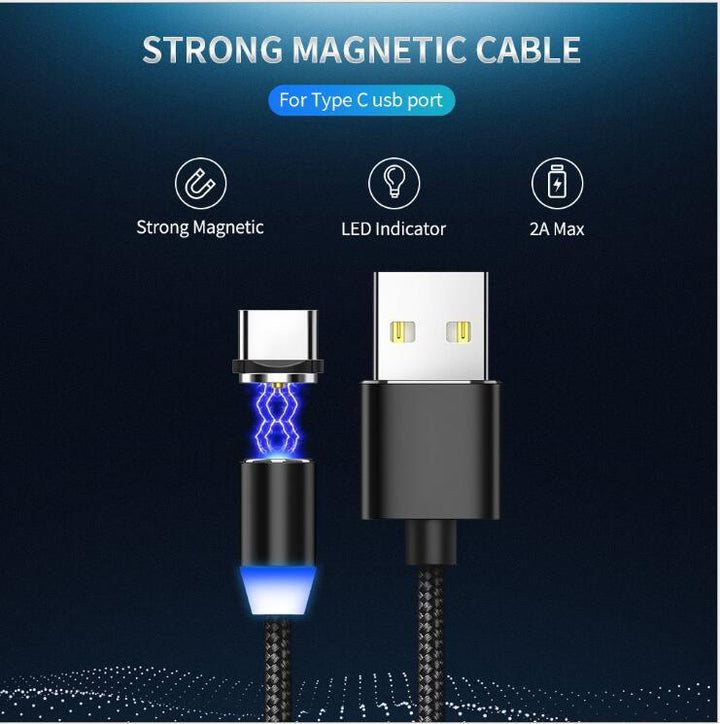 Compatible with Apple , YBD 1m magnetic LED charging cable - Mamofa Global Store