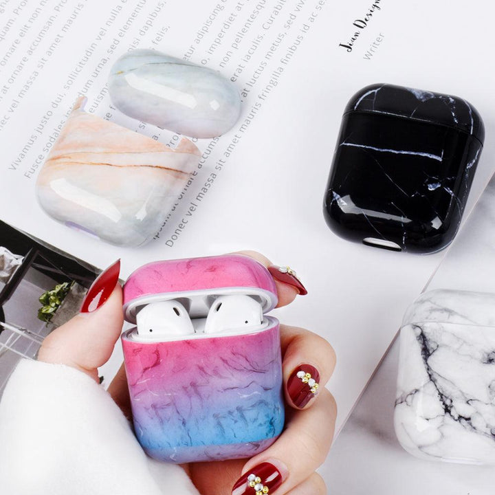 Compatible with Apple, Compatible with Apple , Marbled earphone case - Mamofa Global Store