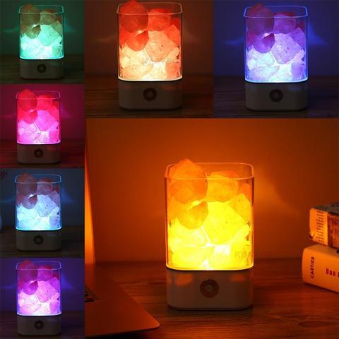 USB Crystal Light Himalayan Salt LED Lamp - Mamofa Global Store