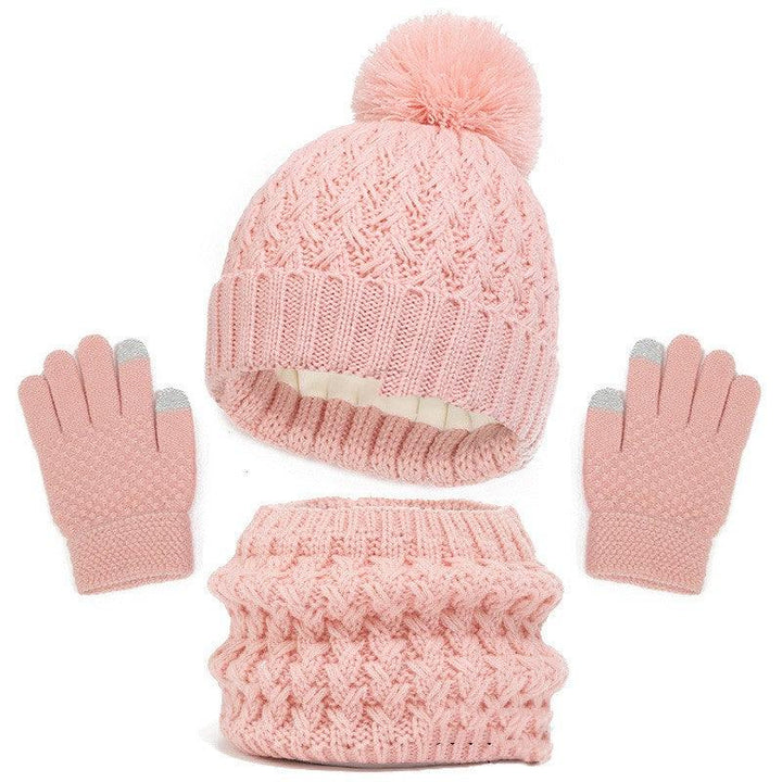 Children's Hat Scarf Gloves Three-piece Set - Mamofa Global Store