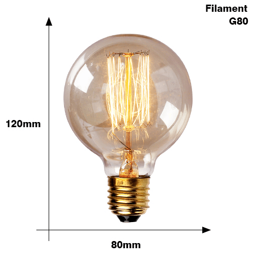 Edison Bulb E27 220V 40W ST64 A19 T45 G80 G95 G125 Incandescent filament bulb lighting Retro Edison Light Bulb - Mamofa Global Store