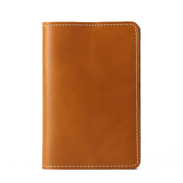 Genuine Leather Passport Holder Vertical Cowhide Simple Handmade - Mamofa Global Store