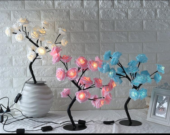 LED Tree Lamp Rose Small Tree Lamp Modeling Lamp Table Lamp - Mamofa Global Store