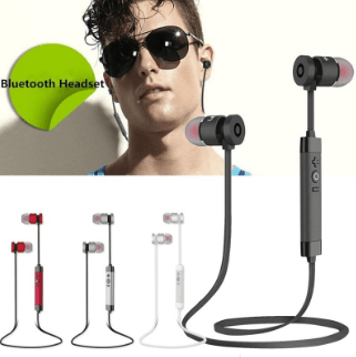 Sports Waterproof Sweatproof Bluetooth Earphones Universal Wireless Bluetooth Earbuds Noise Reduction Bluetooth Headphones In-Ear Stereo Headsets - Mamofa Global Store