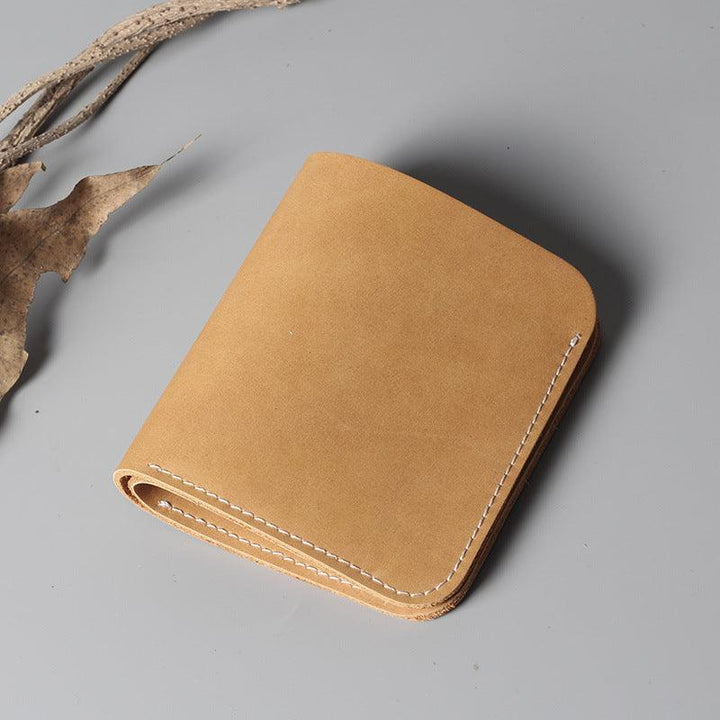 Men's And Women's Simple Hard Leather Wallet - Mamofa Global Store