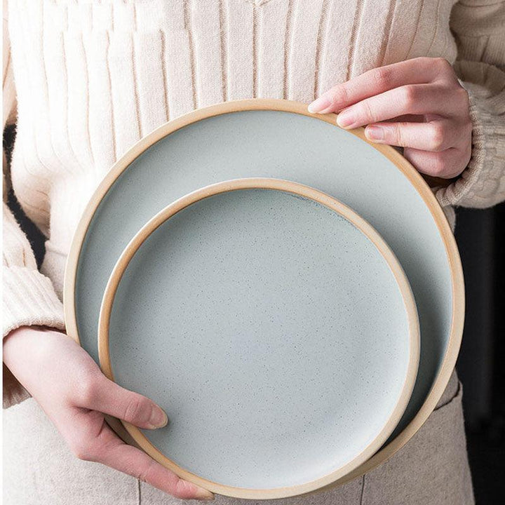 Pure color matte ceramic plate - Mamofa Global Store