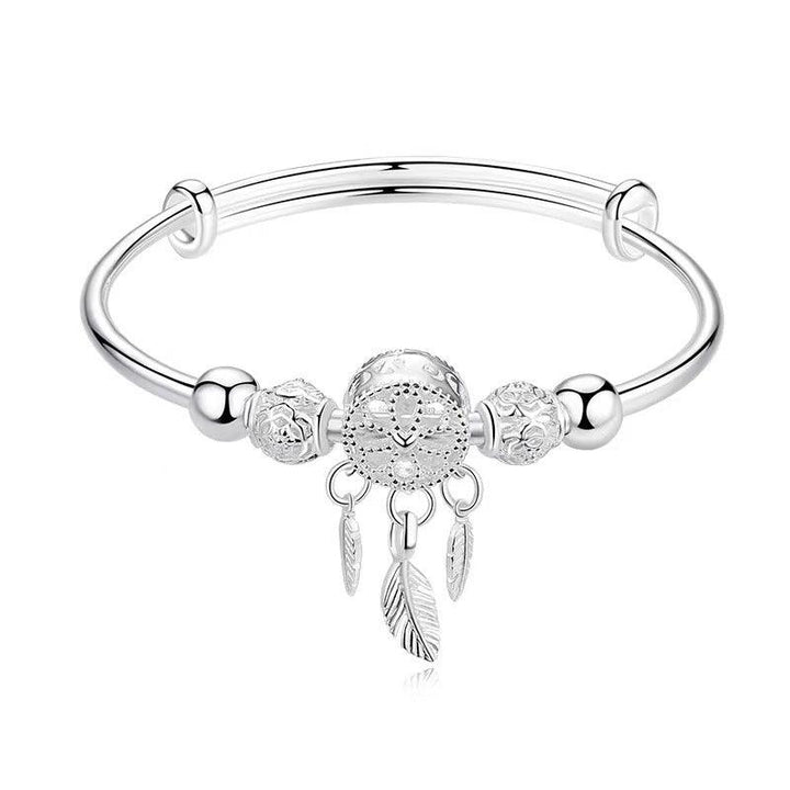 Dreamcatcher Silver Plated Bracelet Female Fashion Exquisite Adjustable Hollow - Mamofa Global Store