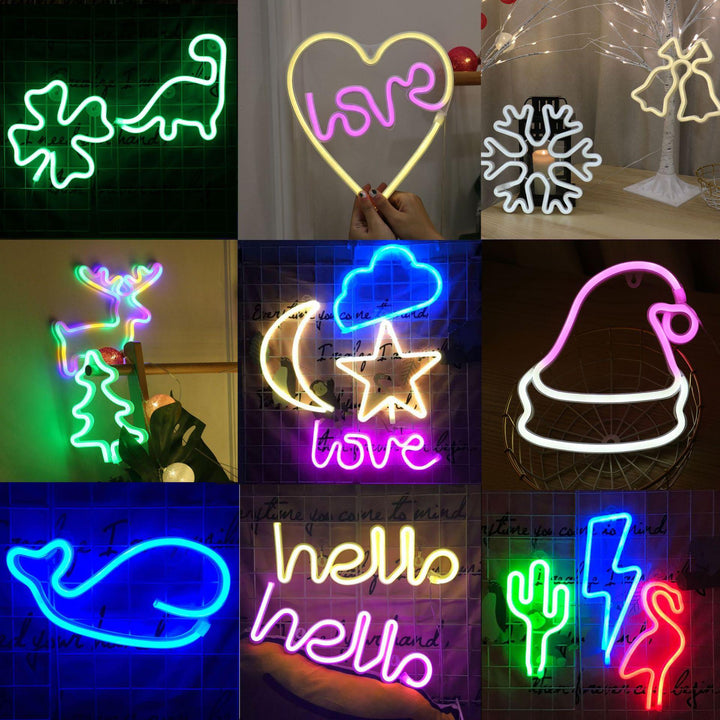 Decorative neon lights at night - Mamofa Global Store