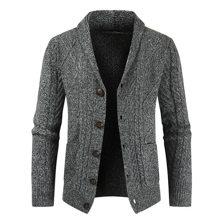 Men's Fashion Knitted Cardigan V Neck Loose Thick Sweater Jacket - Mamofa Global Store