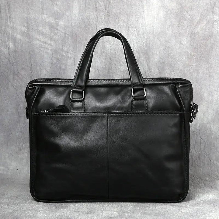 Men's Portable Leather Leisure Briefcase - Mamofa Global Store