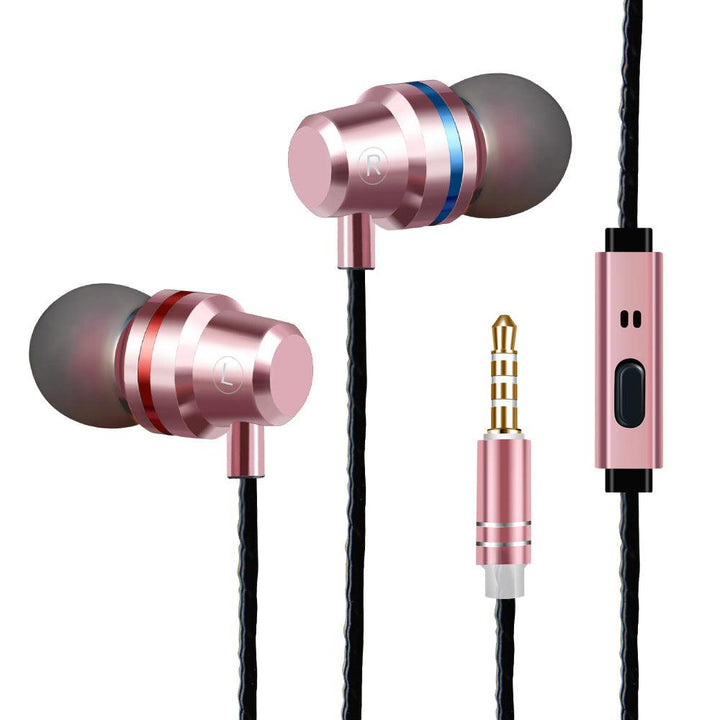 Metal Headphones Heat Tone In-ear Mobile Phone Headphones - Mamofa Global Store