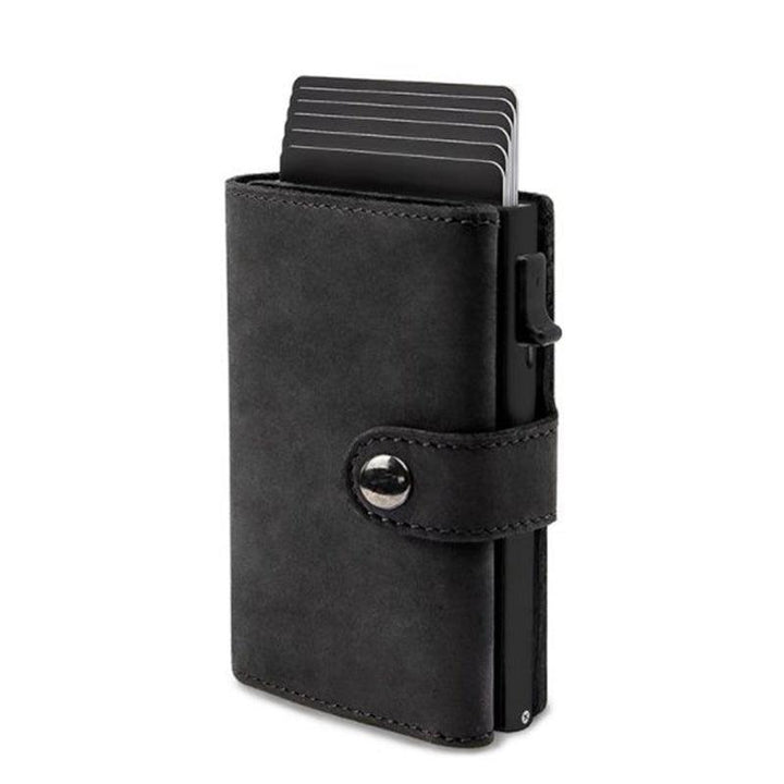 Automatic Bullet Card Aluminum Alloy Anti-magnetic Card Holder - Mamofa Global Store