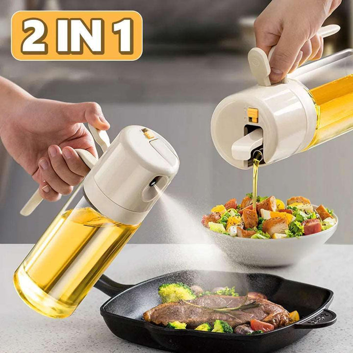 2 In 1 Oil Sprayer Bottle BBQ Cooking Oil Dispenser Olive Oil Pourers Sprayer Kitchen Baking Oil Mister Vinegar Bottle - Mamofa Global Store