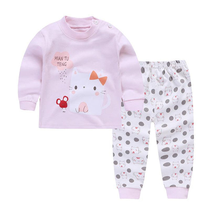 Autumn And Winter Pajamas, Baby Autumn Clothes, Long Trousers, Girls' Home Clothes, Long Sleeves - Mamofa Global Store