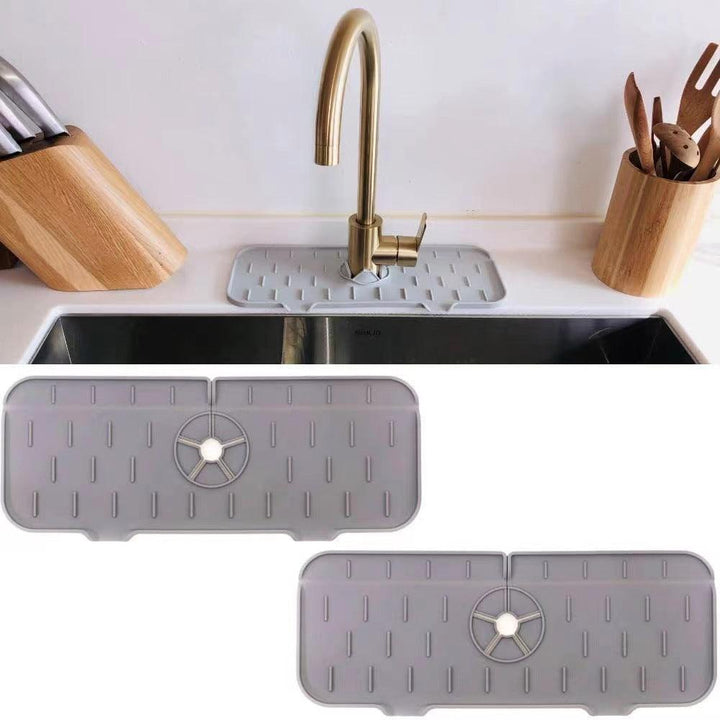 Kitchen Silicone Faucet Absorbent Mat Sink Splash Guard Silicone Faucet Splash Catcher Countertop Protector For Bathroom Kitchen Gadgets - Mamofa Global Store