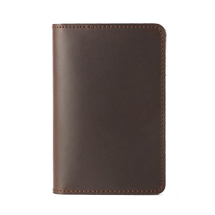 Genuine Leather Passport Holder Vertical Cowhide Simple Handmade - Mamofa Global Store