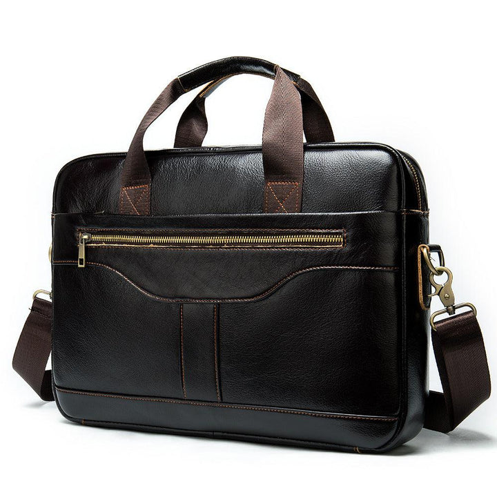 Vintage Business Office Handbag Men's Real-leather Bag Briefcase - Mamofa Global Store