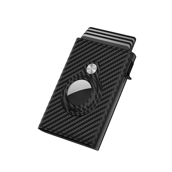 Carbon Fiber Leather Card Holder Black Stripe Multifunctional - Mamofa Global Store