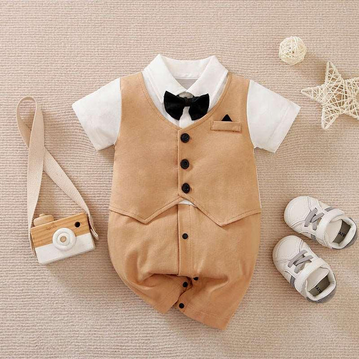 Baby Boy Gentleman Jumpsuit Baby Autumn Clothing - Mamofa Global Store