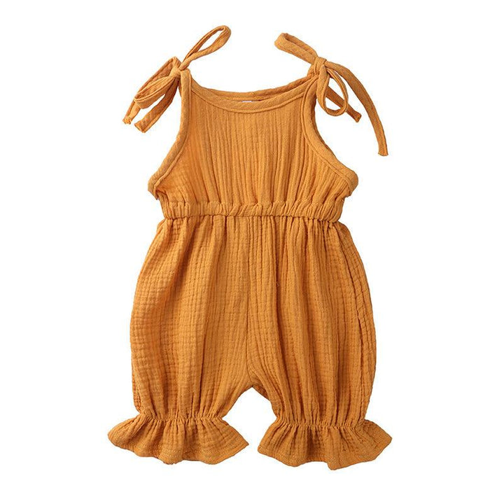 New Arrivals Newborn Toddler Baby Girls Sleeveless Solid Romper Jumpsuit Outfit - Mamofa Global Store